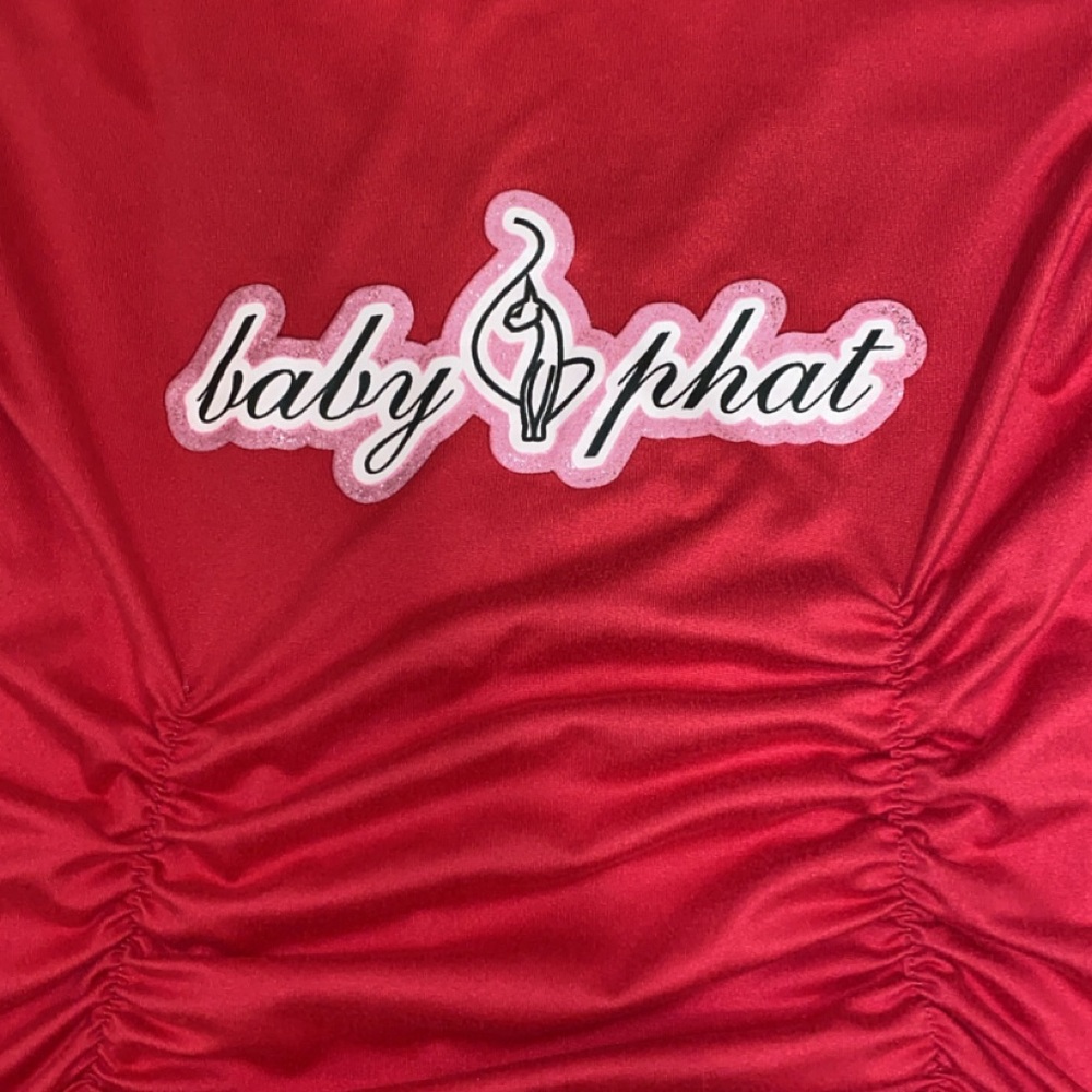 Baby Phat Red Ruched Top